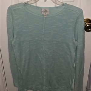 Turquoise light material blouse